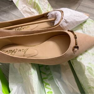 Sam Edelman Blush Pointed Toe Ballet Nori Flat with Gold Bit
